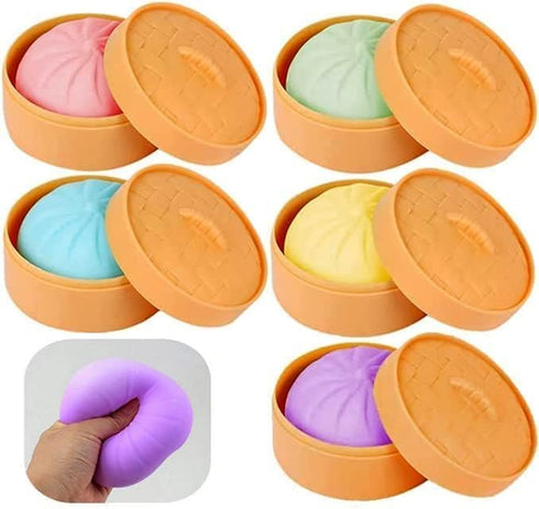 Home&Husky Colorful Dumpling Squishy Stress Balls Sensory Toys Fidgets, Pop It Stress