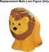 Replacement Male Lion Figure for Fisher-Price Little-People Noah's Ark Playset - BMM06 - DKV14, Yellow & Brown