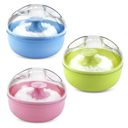 YOGOTEU Body Cosmetic Powder Puff Sponge Empty Refillable Baby Toddler Skin Care After-bath Powder for Case