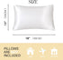 Silky Satin Toddler Pillowcases Set of 2, Ivory, 13"x 18", Super Soft Travel Pillow Covers with Envelope Closure