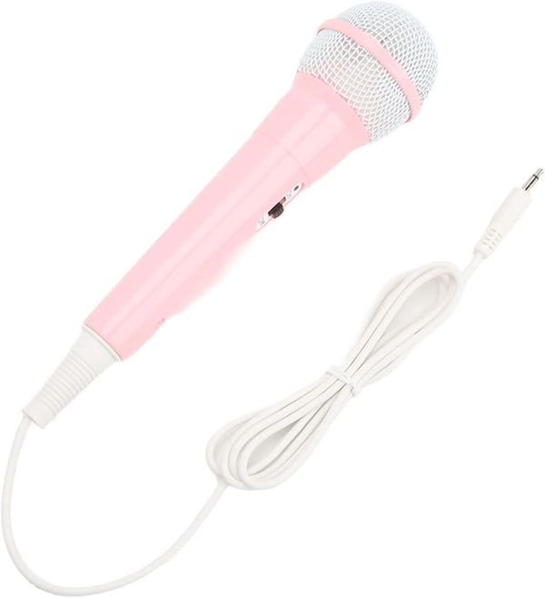 Tbest Kids Wired Microphone, Portable Singing Mic with 3.5mm Plug for Karaoke Family Parties