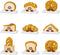 Jollcnoia 9 Set Happy Bread Series Food Cute Series Set Toy Mini Bricks