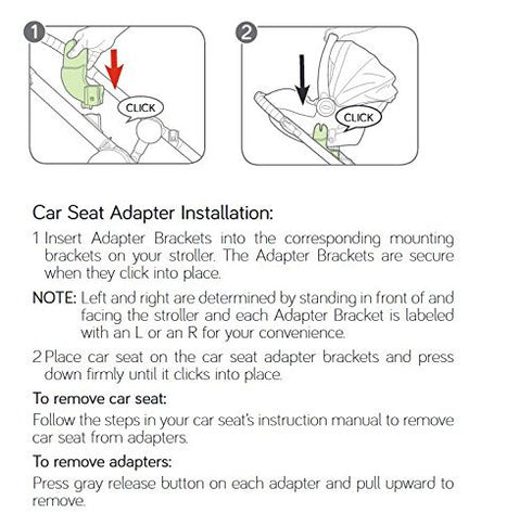 Baby Jogger Car Seat Adapter for City Select Stroller + City Select LUX Stroller, Black - Compatible with Graco