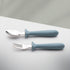 Baby Feeding Set, 2 Pack Silicone Suction Plates, 2 Pack Spoons and Forks, BPA Free, Baby Led Weaning Supplies