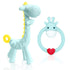 SHARE&CARE BPA Free Silicone Giraffe Baby Teether Toy with Storage Case for Infant Pain Relief