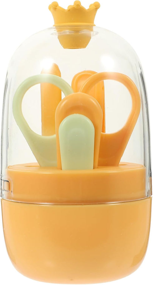 Nail Clippers Set for Newborns and Infants, 4pcs Yellow Nail Care Kit