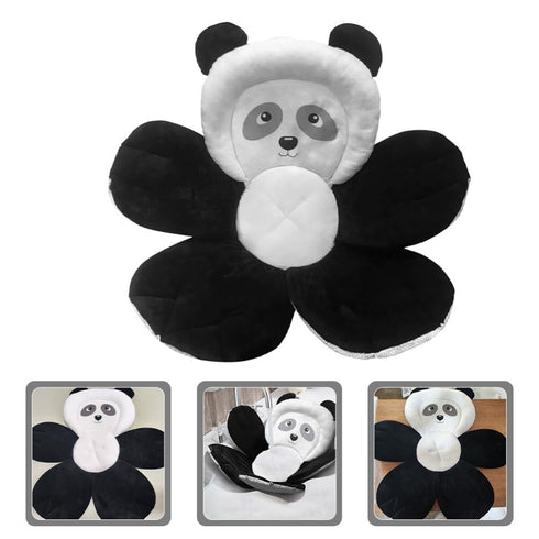 Healeved Bath Mat Comfortable Cartoon Panda Shaped Cushion for Newborns Non-Slip Design Easy to Clean Soft Bath Pad