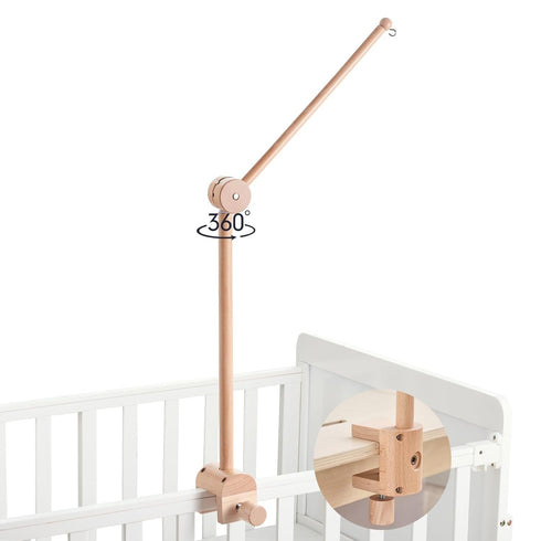 HI BABY MONMENT Crib Mobile Arm - Rotating Baby Mobile Hanger, Natural