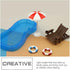 Toyvian 2 Sets Doll House Swimming Pool with Swimming Ring, Folding Beach Sunbath Chair Miniature Craft Furniture Pool