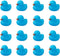 Bath Duck Toys 16 PCS Mini Blue Rubber Ducks, Squeak and Float Duckies for Baby Shower Party Decoration