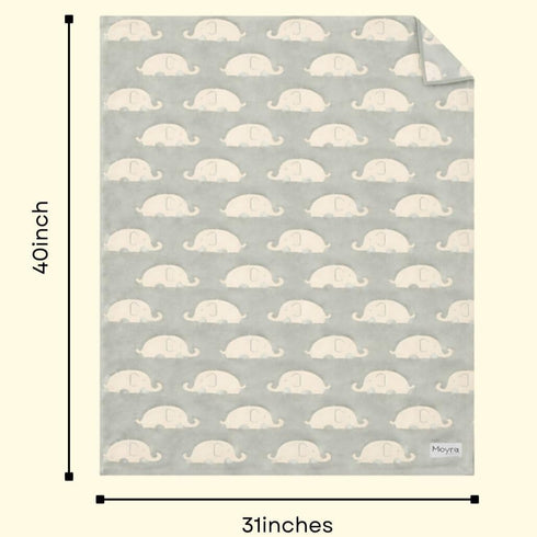 Moyra Collective 100% Cozy Oeko-TEX Certified Knitted Cotton Blanket | Soft, & Breathable Newborn & Infant Swaddle