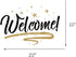 Woodland Arts Welcome Home Stars Wall Door Decals - 22 x 15 Inches, Brown and Black, Removable Stickers for Home