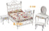 iLAND 1:12 Scale Victorian Dollhouse Furniture, 5pcs Dollhouse Bed Set