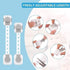 TASSU 6-Pack Child Safety Locks Adjustable Double Lock Baby Proofing Latches for Cabinets, Drawers, Fridge & More