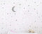 Moon and Stars Wall Decal Vinyl Sticker for Kids Room Decoration, Good Night Nursery Wall Decor (Gray)