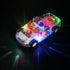 Nenekal Transparent Electric Police Car Gear Toy with Flashing Lights & Music, Toddler Gift for Boys & Girls 3+