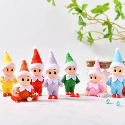 Baby Elf Mini Tiny Toddler Elves, Kid Craft Decoration Accessories for Girls Boys Kids Adults (Red)