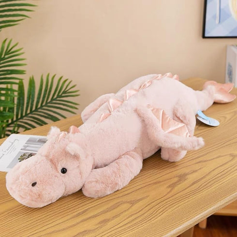Dragon Stuffed Animal, Blue Green Pink White Plush for Kids, Small Medium and Large Sizes Available