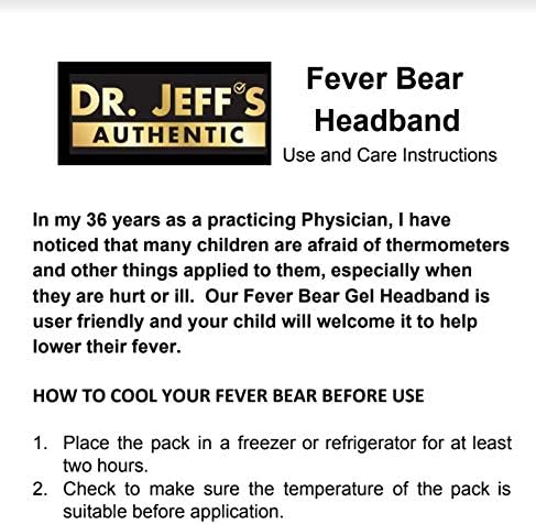 Fever Ice Pack for Babies - Reusable Hands-Free Cooling Fever Relief Headband - Cold Compress for Kids & Toddlers