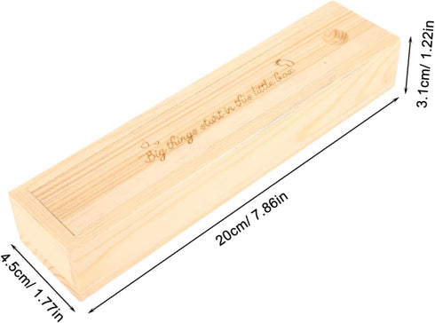 Pregnancy Test Keepsake Box with Lid Wooden Announcement Storage Case for Newborn Memories for Hair Locks Teeth