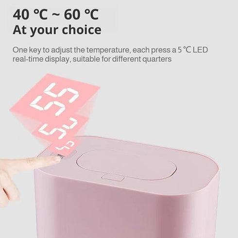 Generic Baby Wipe Warmer,Portable Large Capacity Wipes Warmer Dispenser with LED Display,Fast and Even