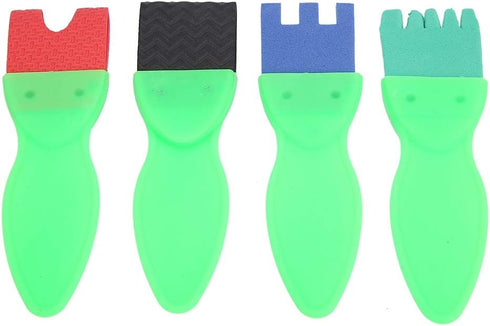 Keenso 12pcs Kids Painting Supply Brushes Sponge Paint Toy Drawing Set for Children's Play and Trap Observer