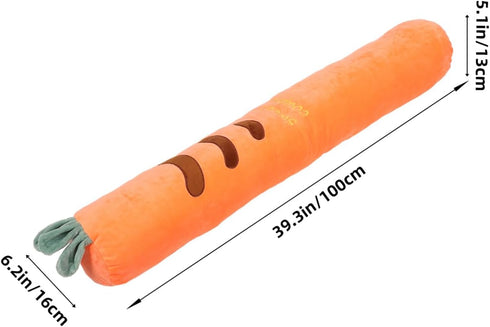SUPVOX Carrot Shaped Cervical Support Pillow Versatile Leg Roll Cushion for Pregnancy Back and Neck Support Removable