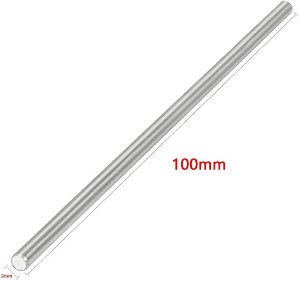 EKIND 10pcs Round Axles Shaft Rod, Straight Metal Round Shaft Bars for DIY Model Toy, RC Vehicles