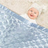 Heavens Cuddles 48"x36" Quilted Satin Baby Blanket (Light Blue)