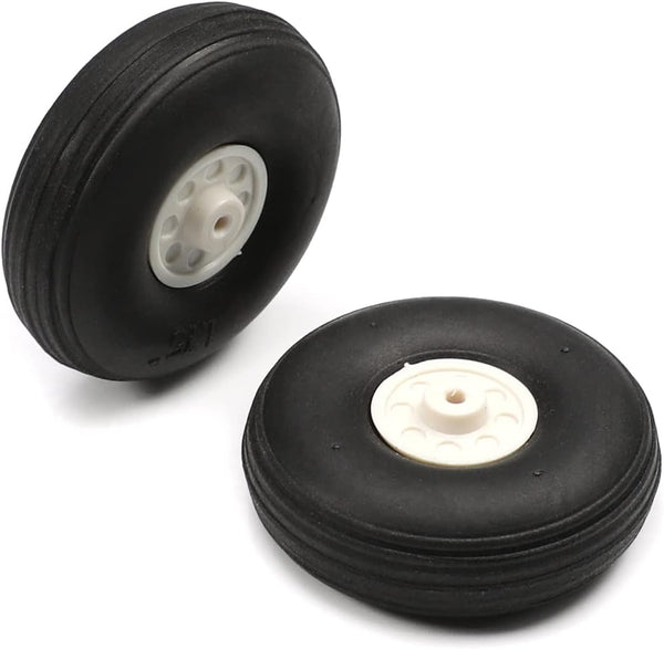 Fielect 1.75 inch RC Model Airplane Super Light Sponge Tire and Wheel Sets for RC Car, 2 Pcs