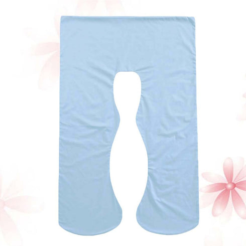 SHOWERORO U-Shape Pregnancy Pillow Case Soft Sky Blue Maternity Support Cover Washable Cushion Case for Body Support