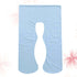 SHOWERORO U-Shape Pregnancy Pillow Case Soft Sky Blue Maternity Support Cover Washable Cushion Case for Body Support