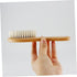 Set Natural Wool Brush Newborn Hair Brush Comb Wooden Comb Hair Care Grooming Kit Baby Shower Present