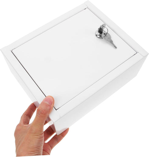 TOPPERFUN 4 Wall Mount Lockable Milk Box for Secure Waterproof Iron Milk Storage Organizer for Half-Gallon Bottles