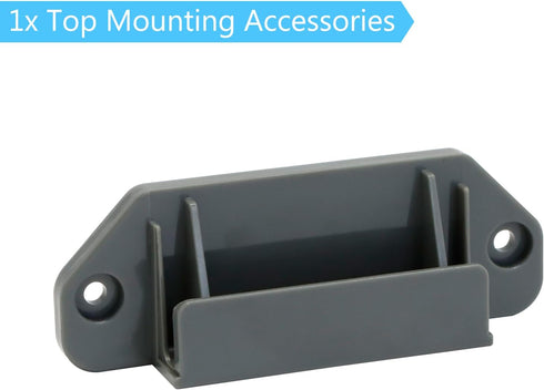 Retractable Baby Gate Hardware, Pet Gate with Cat Door Wide Baby Gate Replacement Parts Kit, Long Baby Gate Full Set Wall Mounting Accessories - Brackets, Latches, Hooks, Screws, Gray