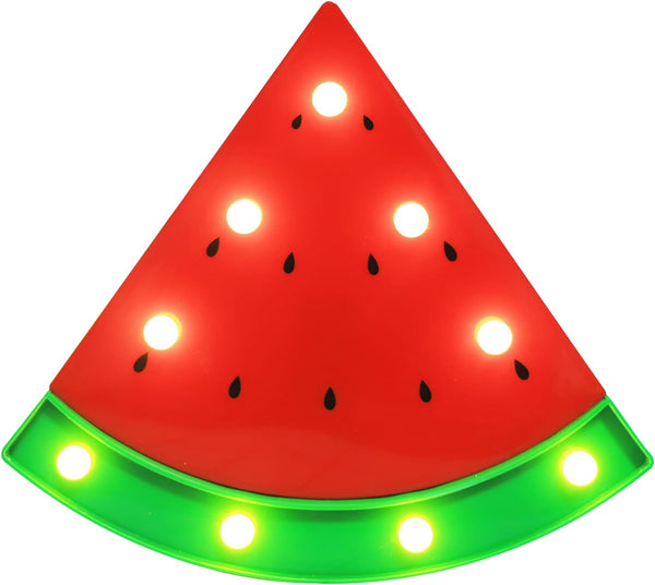 LED Marquee Signs Watermelon Night Lights, Battery Operated Watermelon Shaped Desk Table