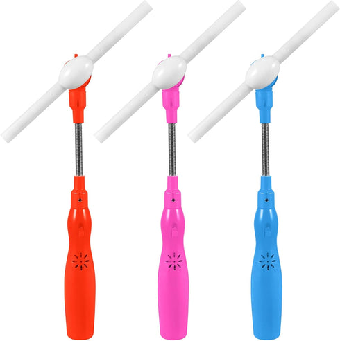 Toyvian 3 Pcs Kids Glow Wands - Light Up Windmill Toy with Music, Party Favor for Kids