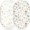 Bassinet Sheets for Baby Girls Boys 2 Pack, Fitted Baby Mattress Sheet