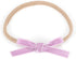 Velvet Ribbon Bow Nylon Headband, Handmade Mini Hair Band for Infants, Pack of 9pcs