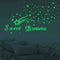 121Pcs Glow in The Dark Ceiling Wall Stickers - Sweet Dreams Glowing Decor for Kids Nursery Bedroom