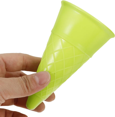 5pcs TOYANDONA Beach Toys Plastic Ice Cream Cones Scoop Kids Seaside Play Sand Toys for Children Toddlers (Random