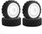 4Pcs Rubber Tire Plastic Wheel Tyre - Upgrades Parts Accessories for Tamiya XV-01 XV01 TA06 TT-01 TT-02 PTG-2 RC Rally