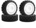 4Pcs Rubber Tire Plastic Wheel Tyre - Upgrades Parts Accessories for Tamiya XV-01 XV01 TA06 TT-01 TT-02 PTG-2 RC Rally