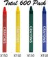 Pack, 4 150 Packs, 600 Count Madisi Crayons Bulk Regular Size, Colors