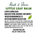 Rusk & Stone Little Leaf Green Salve Gentle herbal balm for dry, irritated, and sensitive skin no essential oils