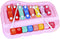 Liyujuping 2 in 1 Piano Xylophone for Toddlers, 8 Multicolored Cause and Effect