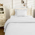 NookZuzu 3 Piece Toddler Sheet Set,White Basics Bed Sheet Set for Toddler,Microfiber 3-Piece