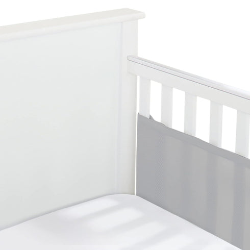 BreathableBaby Breathable Mesh Liner for Full-Size Cribs, Classic 3mm Mesh, Gray (Size