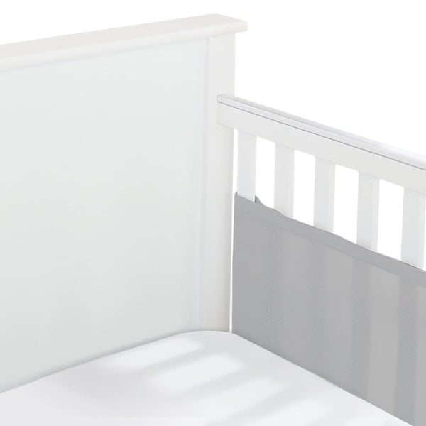 BreathableBaby Breathable Mesh Liner for Full-Size Cribs, Classic 3mm Mesh, Gray (Size