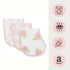 Ziggy Baby Muslin Burp Cloths - Burpy Bib Set (3 Pack) in Pink Peony, Heart & Buffalo Plaid